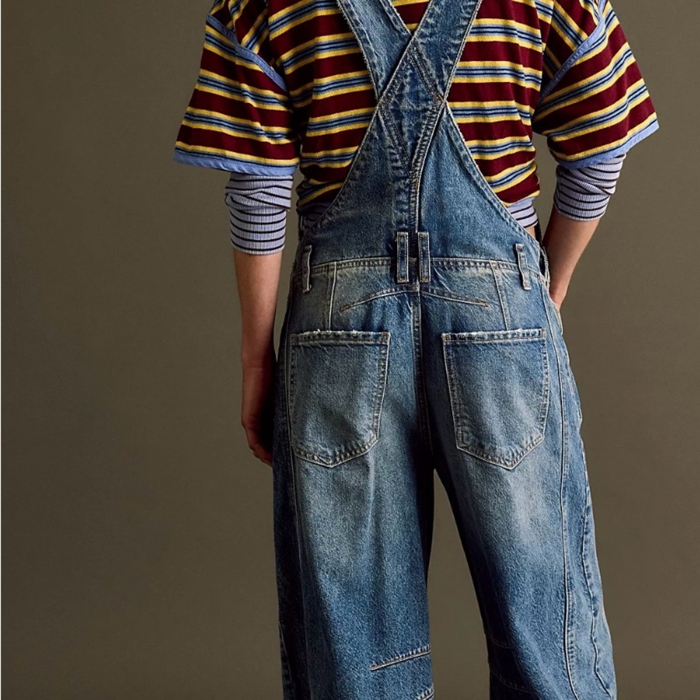 Free People Light Blue Denim Overalls Jumpsuit - Picture 4 of 5